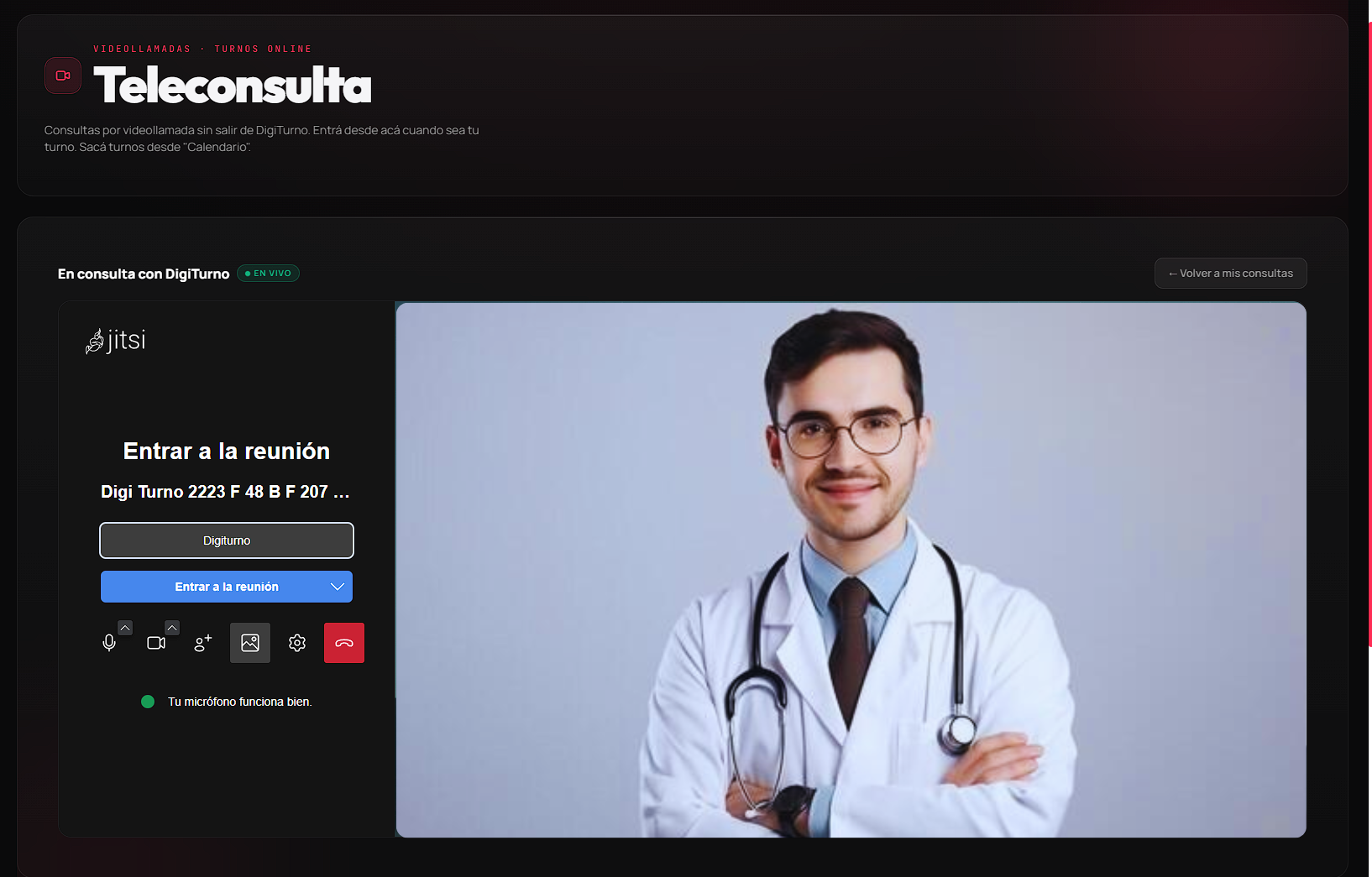 Teleconsulta en DigiTurno